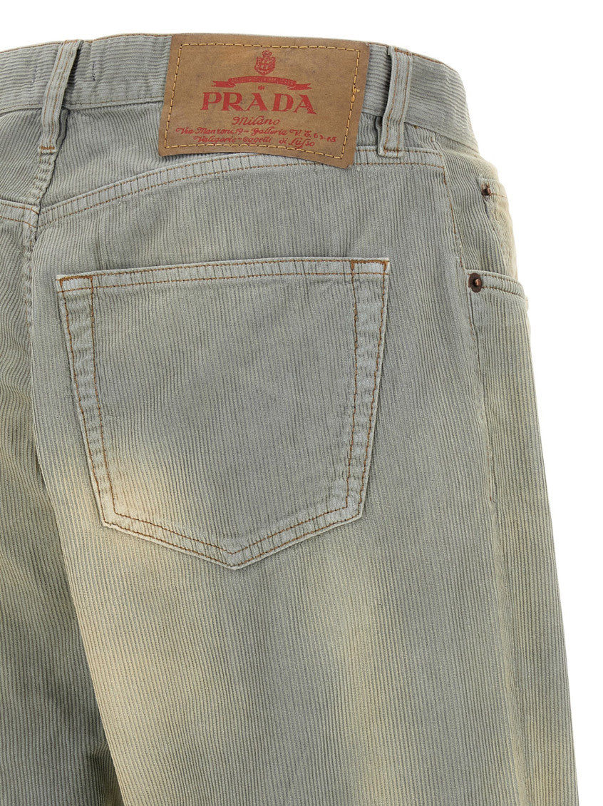 Light Blue Straight Flat Front Pants 4
