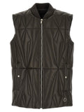 Brown Geometric Mock Collar Vest 1