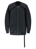 Black Solid Band Collar Jacket 1
