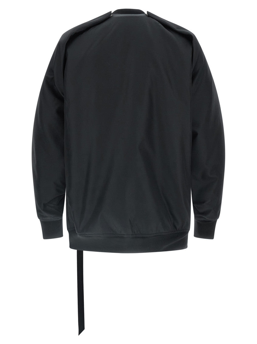 Black Solid Band Collar Jacket 2