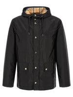 Black Solid Hood Jacket 1