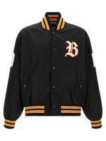 Black Logo Band Collar Jacket 1