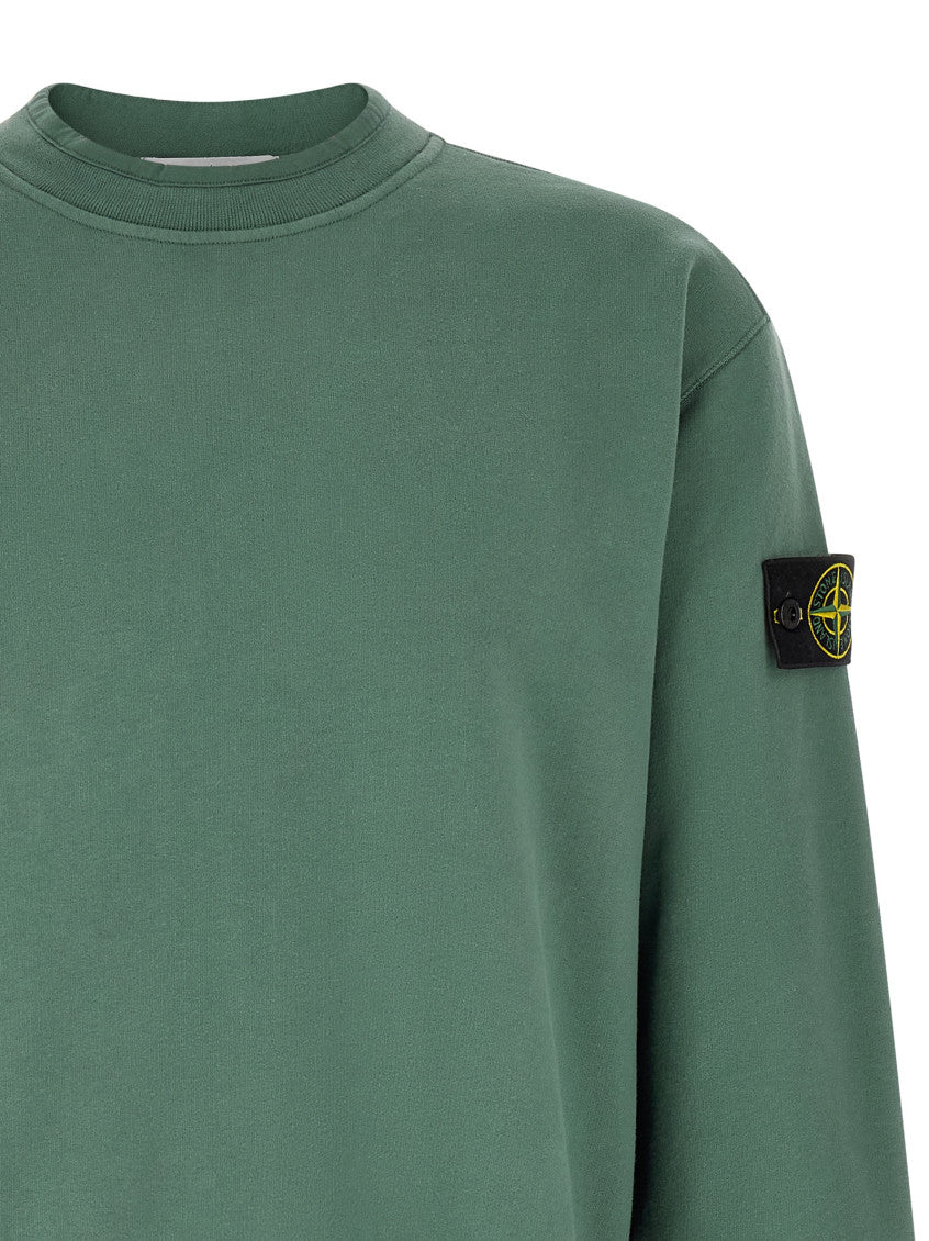 Green Solid Crew Neck Sweatshirt 3