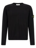 Black Solid Crew Neck Sweater 1