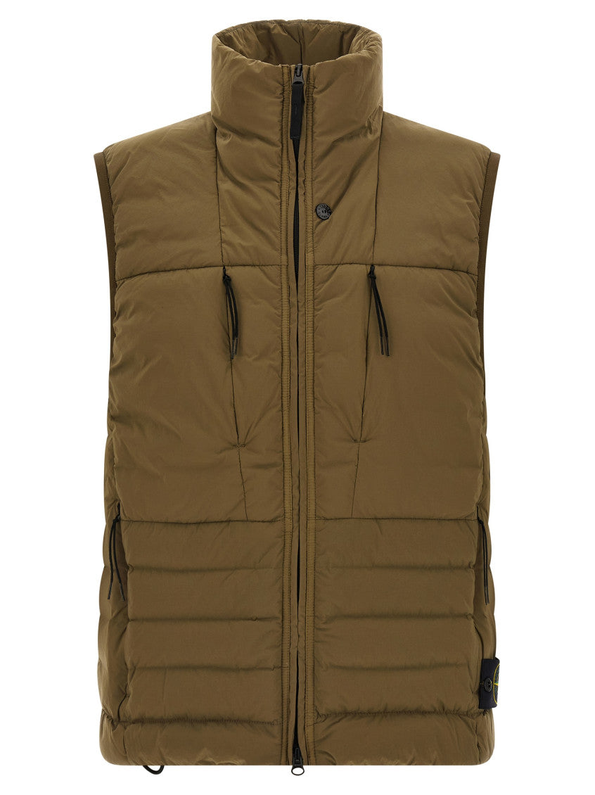 Olive Green Quilted Vest 1
