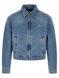 Blue Logo Shirt Collar Jacket 1