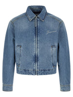 Blue Logo Shirt Collar Jacket 1