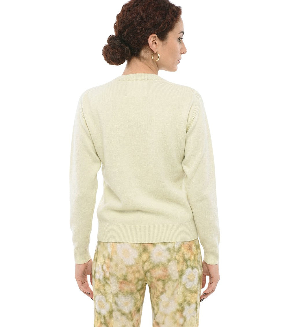 Off White Crew Neck Sweater 2