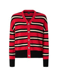 Red Stripes V Neck Sweater 1