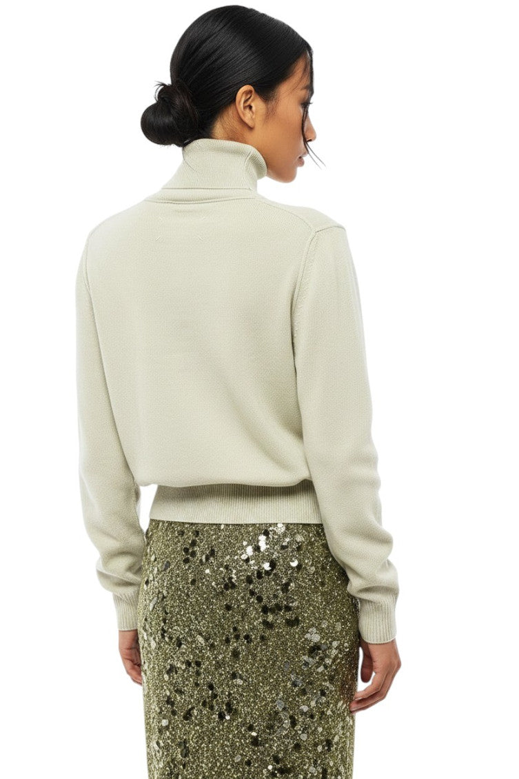 Off White Turtle Neck Sweater 2