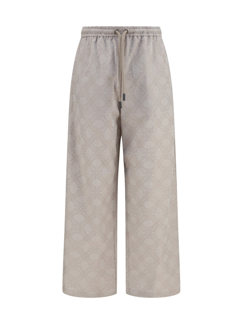 Beige Drawstring Joggers 1