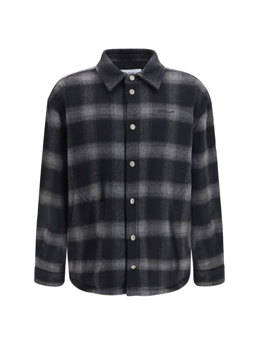 Black Grey Check Shirt Jacket 1