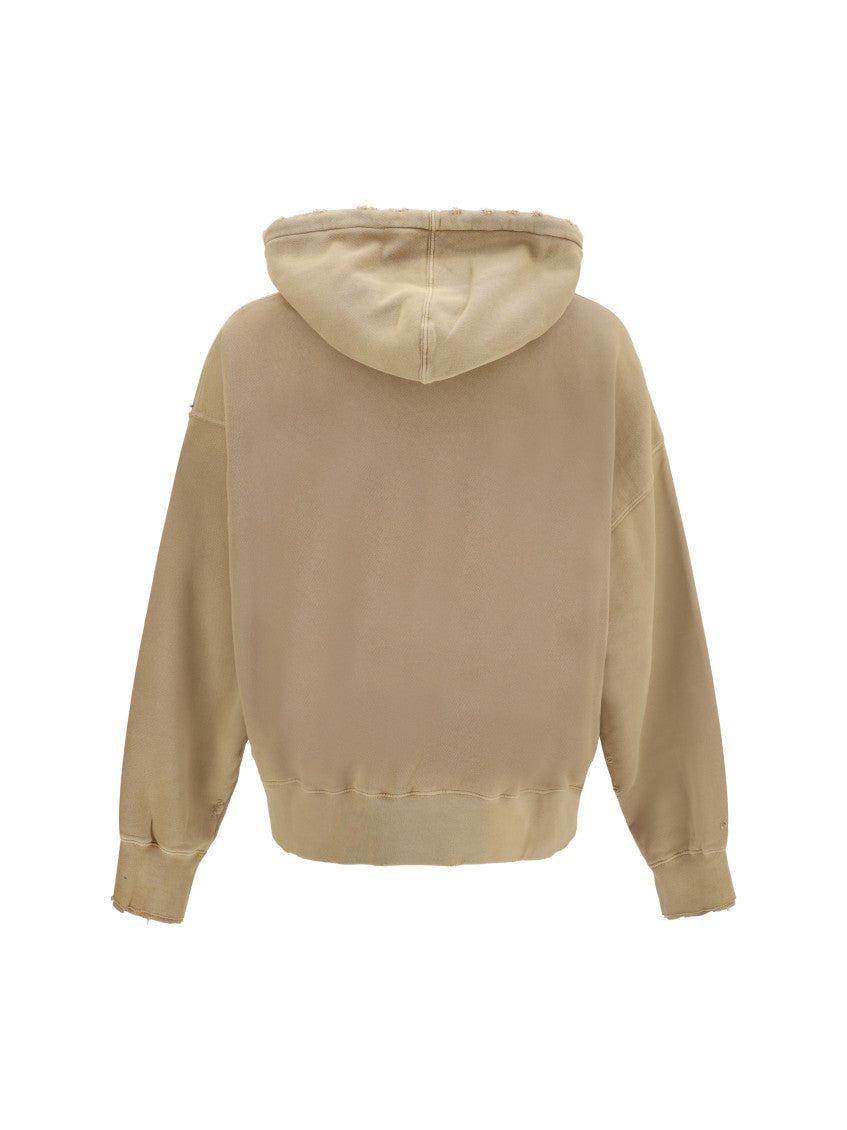 Beige Distressed Hoodie 2