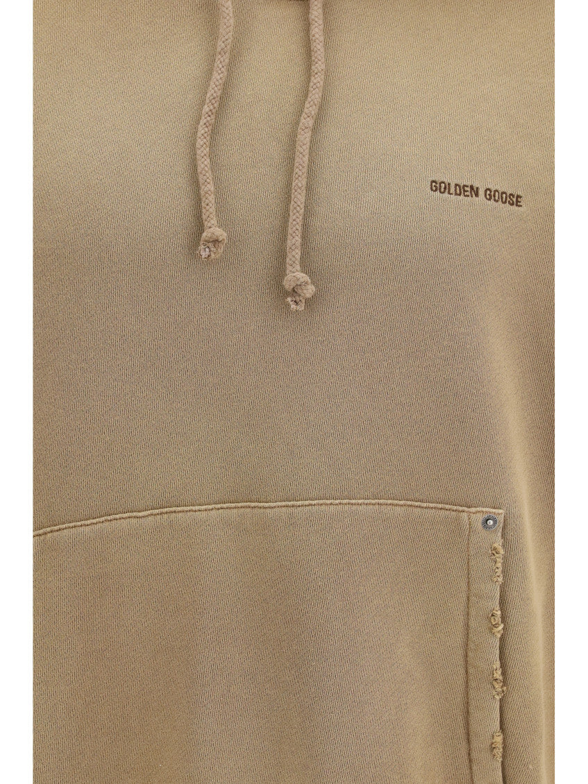 Beige Distressed Hoodie 3