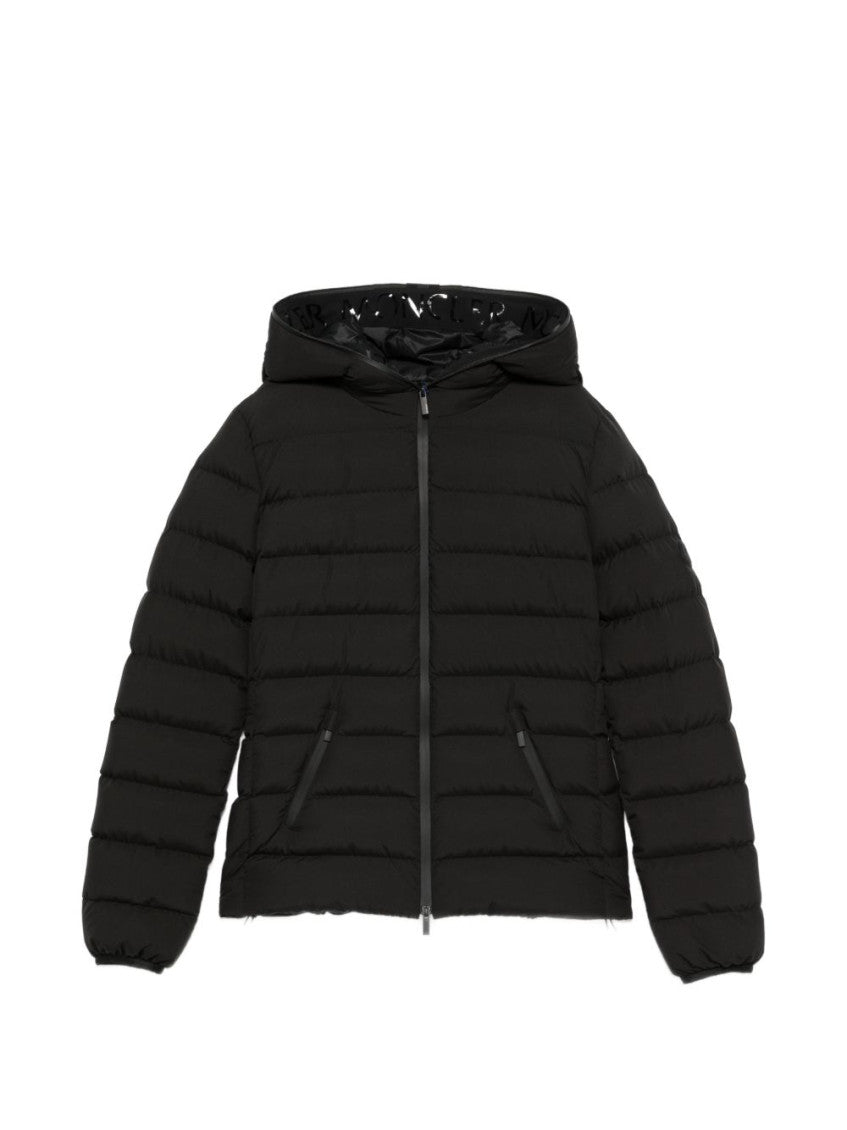 Black Quilted Hood Jacket 1
