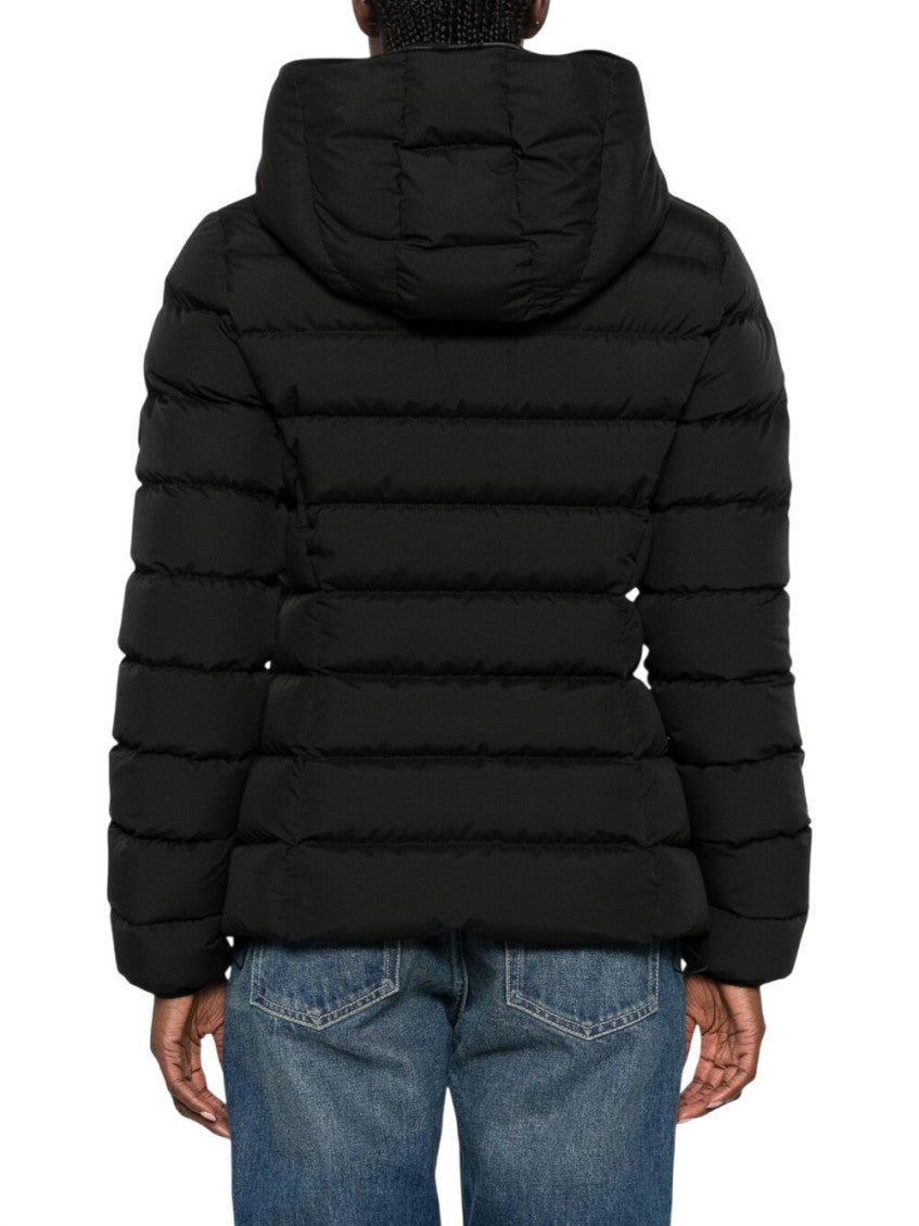 Black Quilted Hood Jacket 2