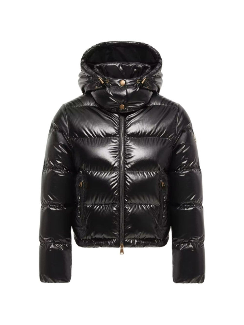 Black Quilted Hood Jacket 1