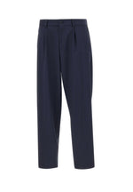 Navy Blue Pleated Trousers 1