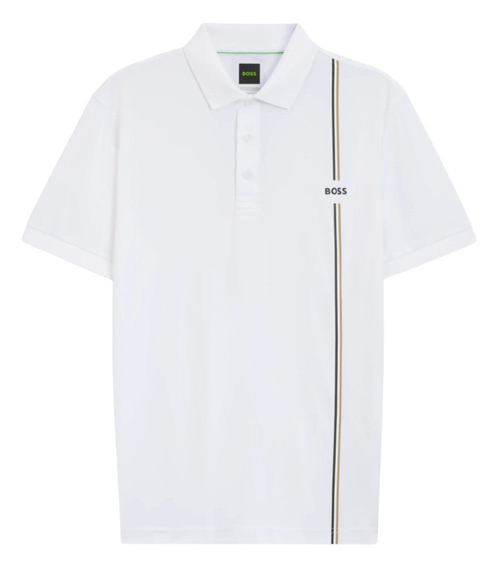 White Slim Logo Polo 1
