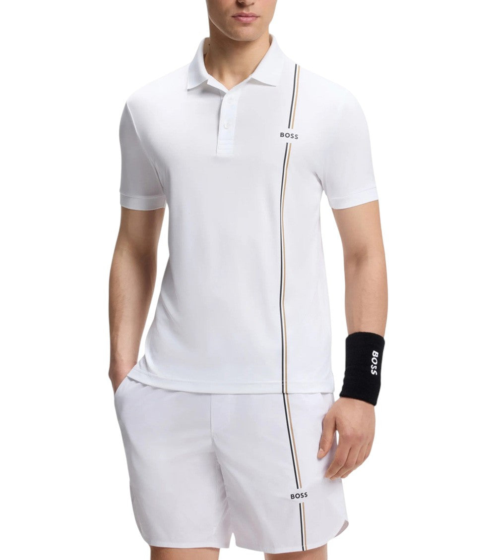 White Slim Logo Polo 2