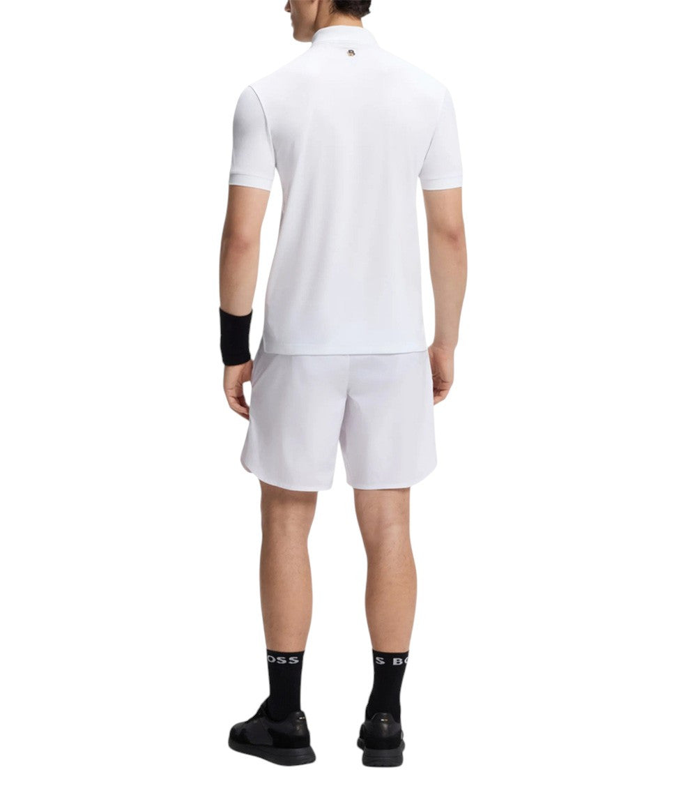 White Slim Logo Polo 3