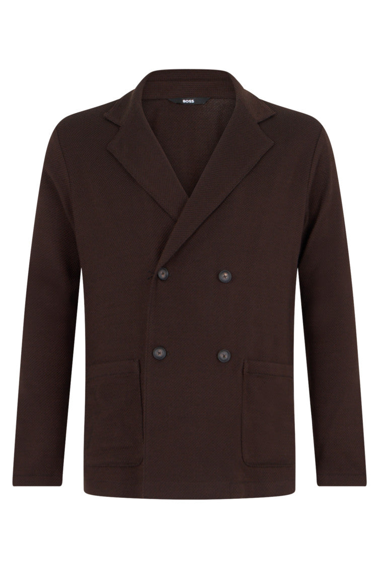 Dark Brown Textured Blazer 1