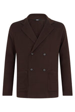 Dark Brown Textured Blazer 1