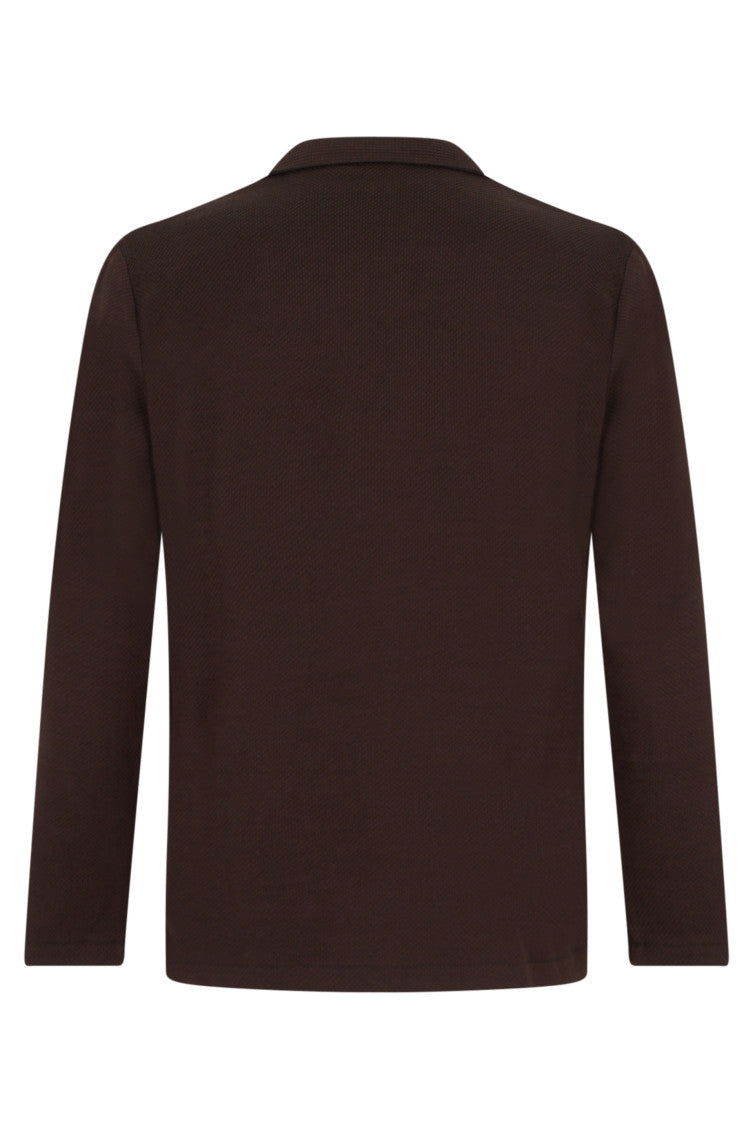 Dark Brown Textured Blazer 2