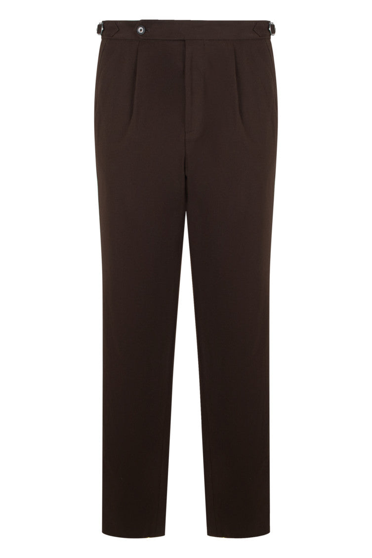 Dark Brown Tapered Trousers 1