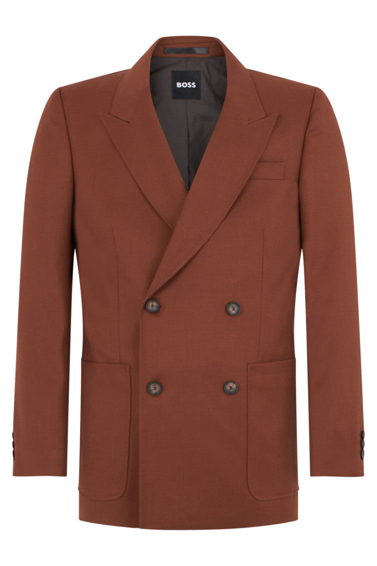 Brown Double Breasted Blazer 1