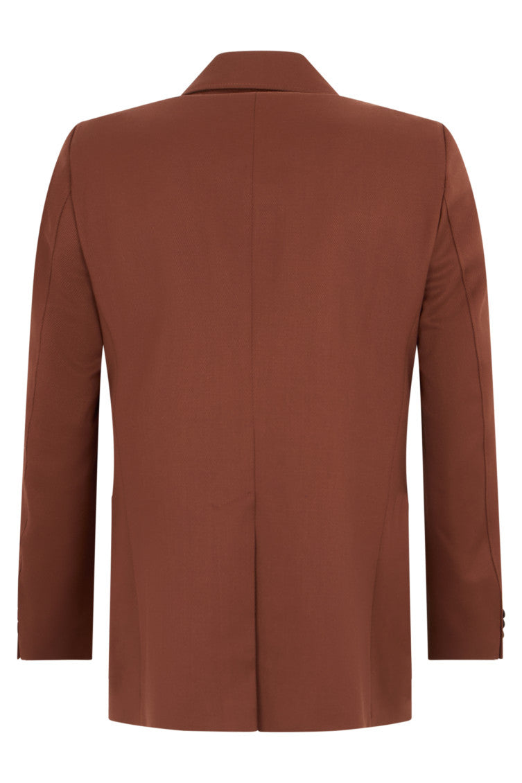 Brown Double Breasted Blazer 2