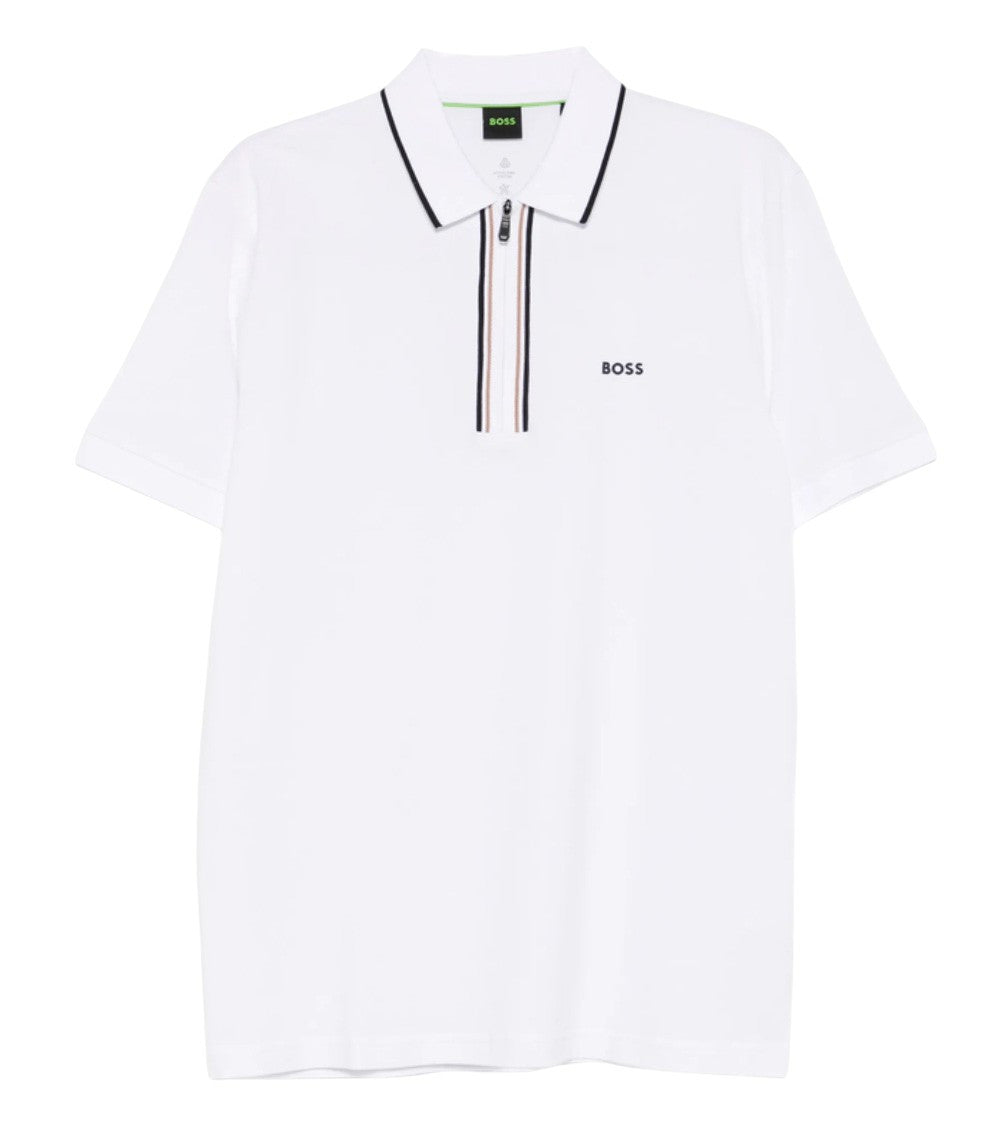 White Slim Shirt Collar Polo 1