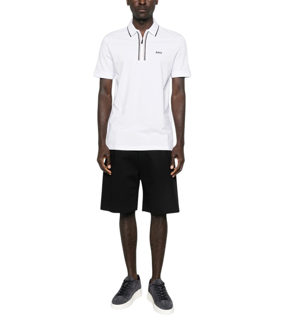 White Slim Shirt Collar Polo 2