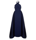 Blue Halter Neck Maxi Dress 1