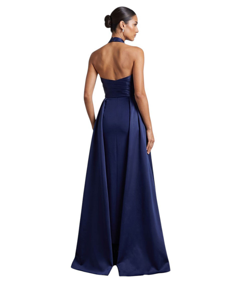 Blue Halter Neck Maxi Dress 3