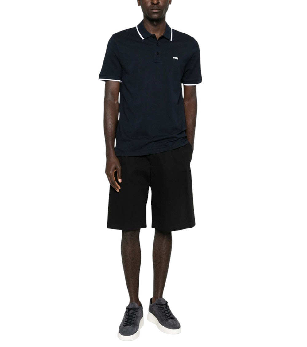 Dark Blue Shirt Collar Polo 2