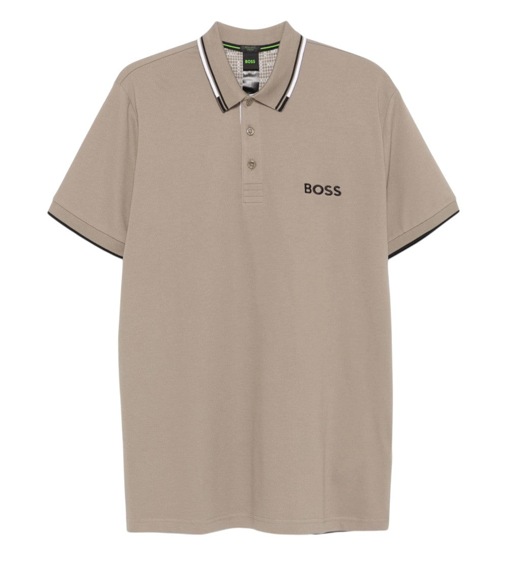 Taupe Shirt Collar Polo 1