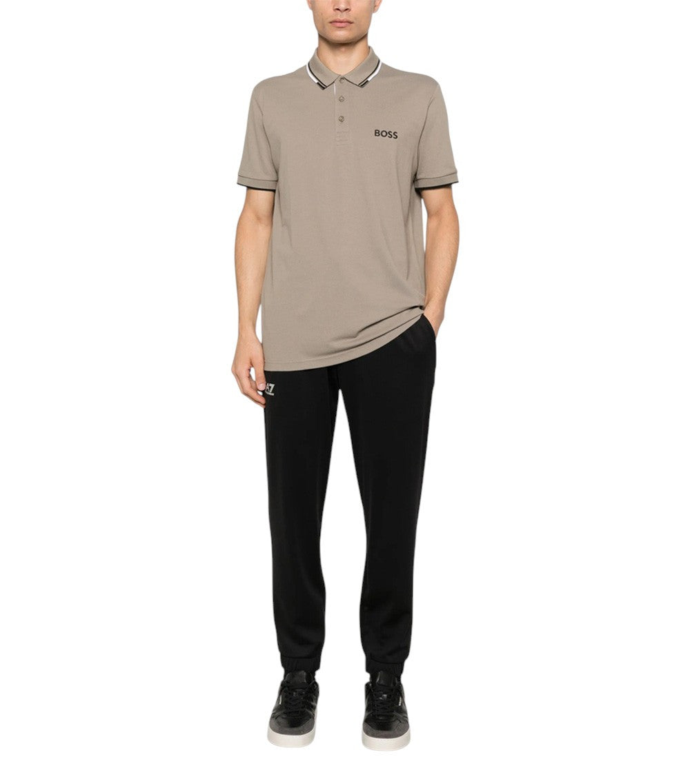 Taupe Shirt Collar Polo 2