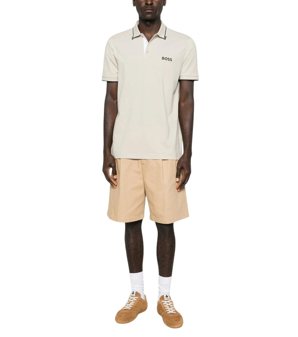 Light Beige Shirt Collar Polo 2