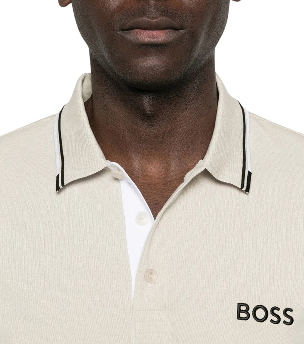 Light Beige Shirt Collar Polo 4