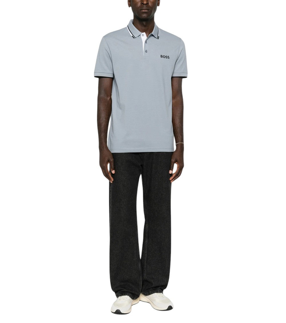 Pastel Blue Shirt Collar Polo 2