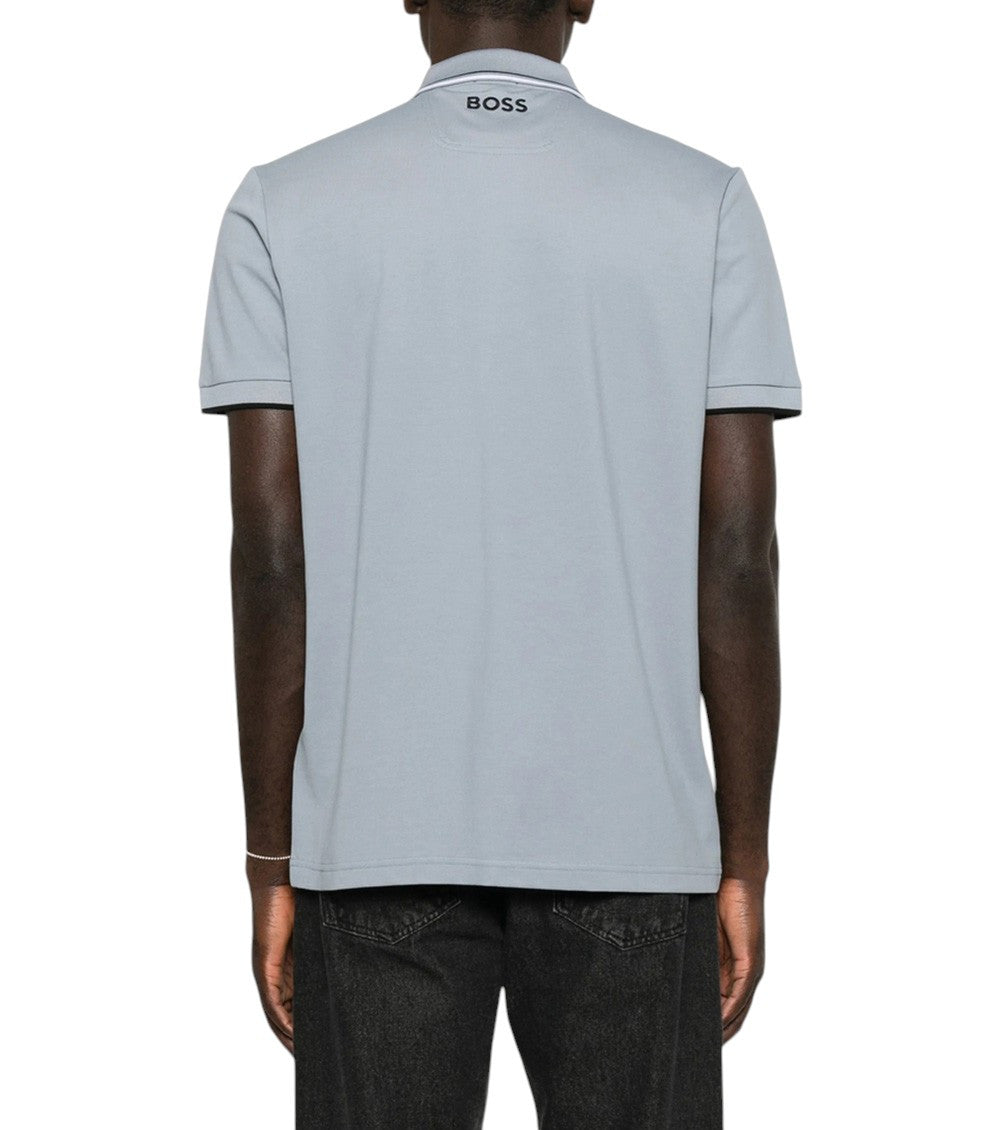Pastel Blue Shirt Collar Polo 3