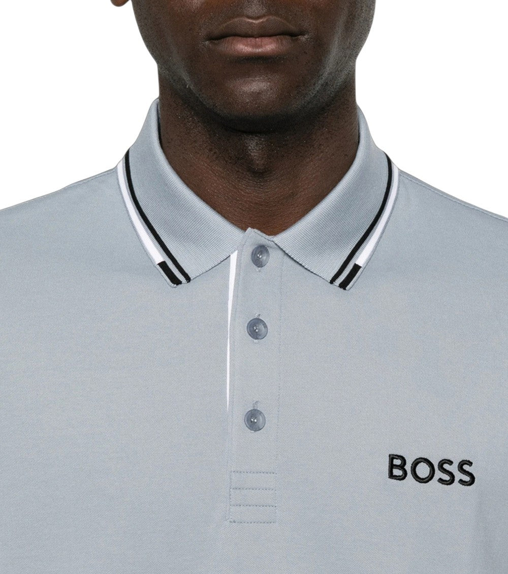 Pastel Blue Shirt Collar Polo 4