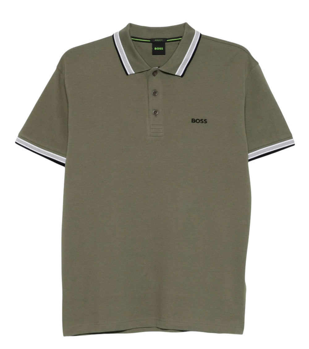 Green Shirt Collar Polo 1