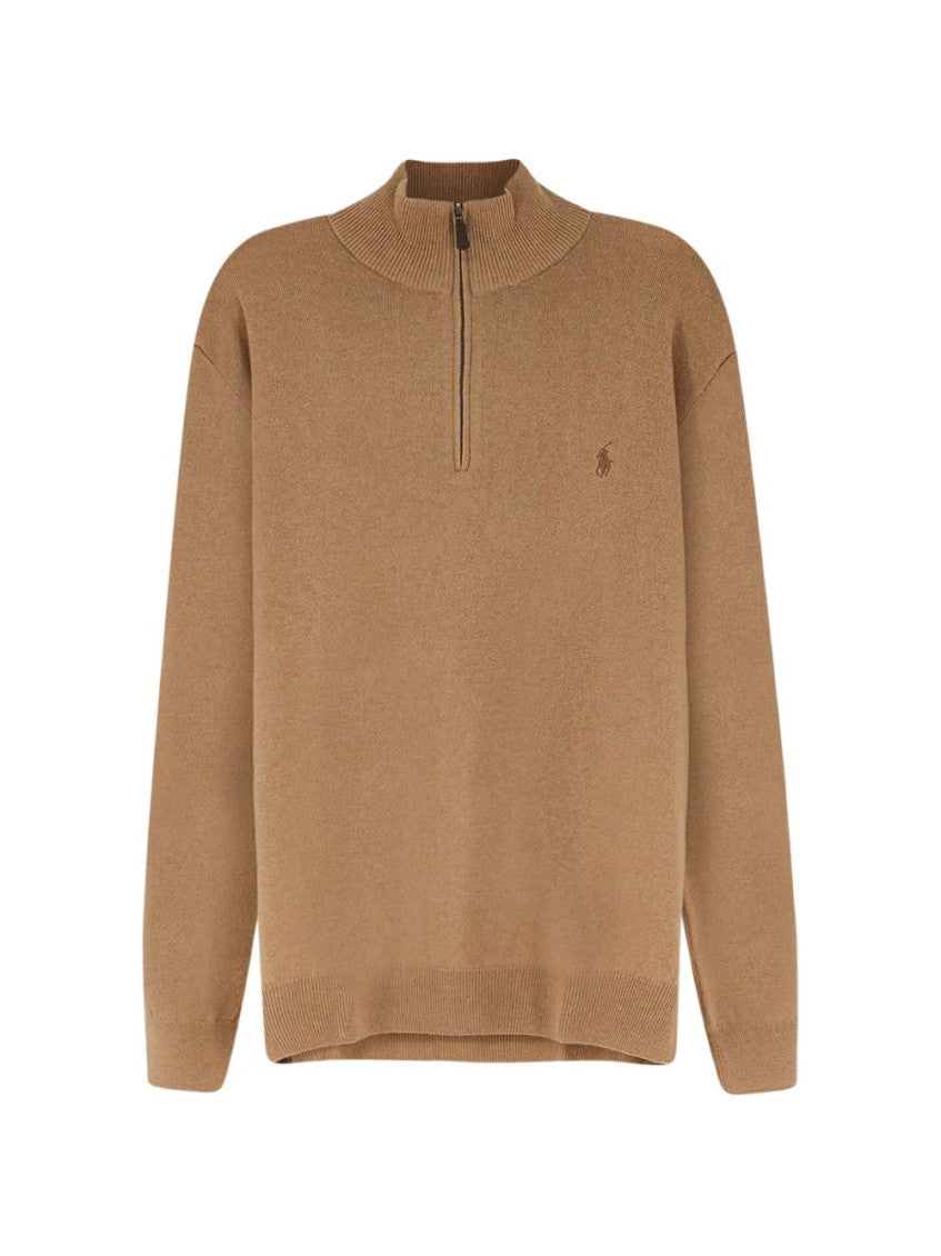 Brown Quarter-Zip Sweater 1