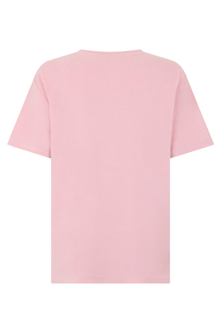 Pink Crew Neck T-Shirt 2