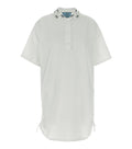 White Embroidered Shirt Dress 1