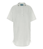 White Embroidered Shirt Dress 1