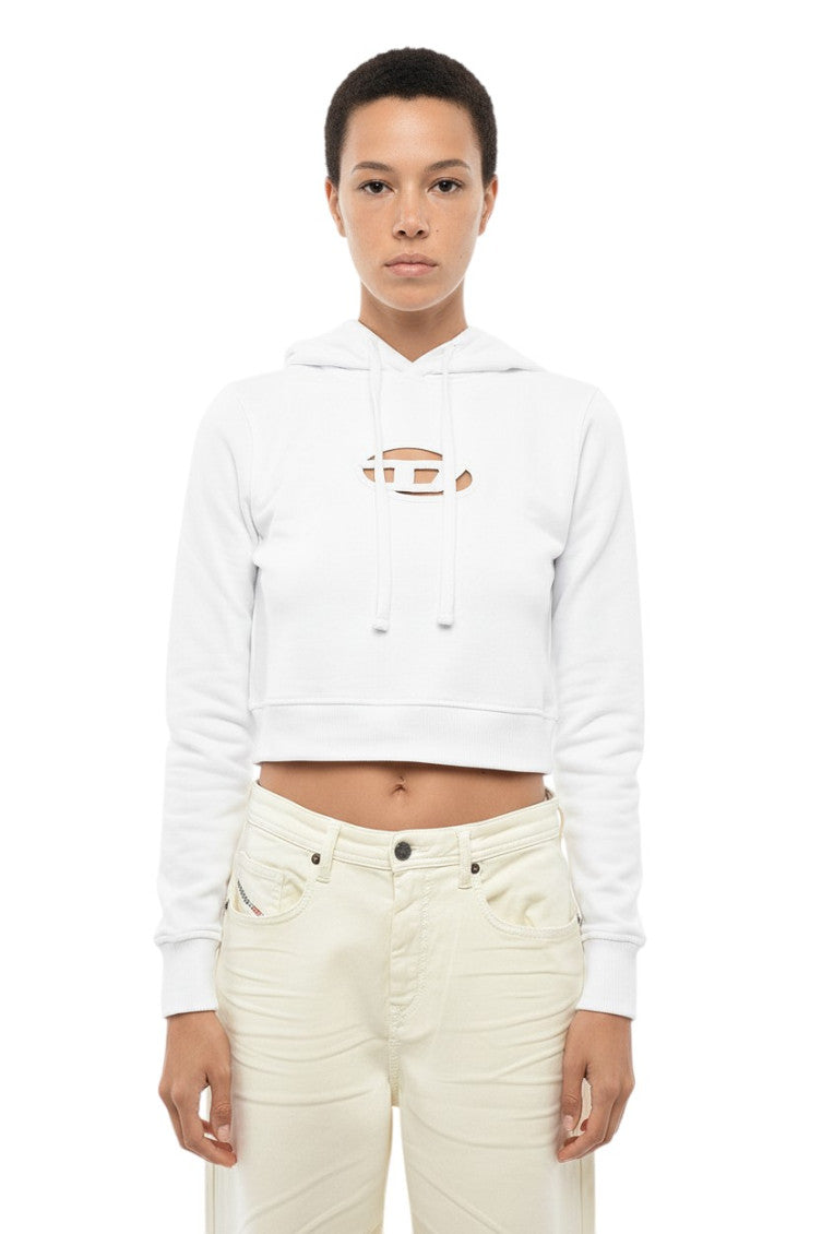 White Logo Hood Hoodie 1