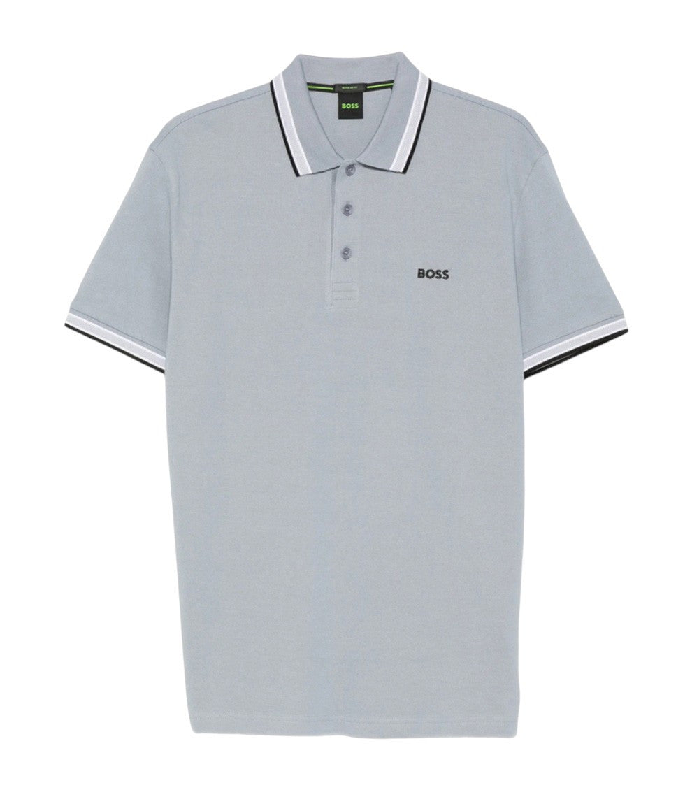 Grey Shirt Collar Polo 1
